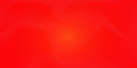 Abstract dots halftone red color pattern gradient texture with technology digital background.