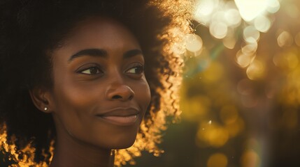 Eating Disorders Awareness Week: A person looking confidently at camera, genuine smile, natural beauty, diverse body positivity, soft portrait lighting, empowerment and recovery theme