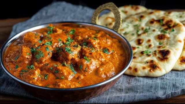 Butter Chicken With Naan Bread