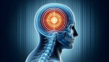 Obraz premium 3D anatomy illustration of a headache