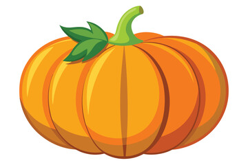 Obraz premium Hand-Drawn Watercolor Style Pumpkin Vector Illustration for Rustic Autumn Stationery and Thanksgiving Greeting Cards