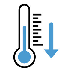 thermometer temperature down icon © vectomix
