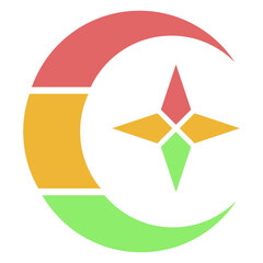 moon and stars illustration