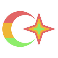 moon and stars illustration