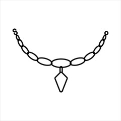 illustration of a necklace with a white background