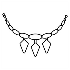 illustration of a necklace with a white background
