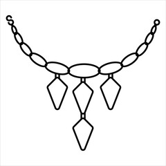 illustration of a necklace with a white background
