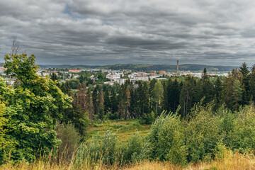 Panorama of Sortavala from the top of the mountain, Karelia