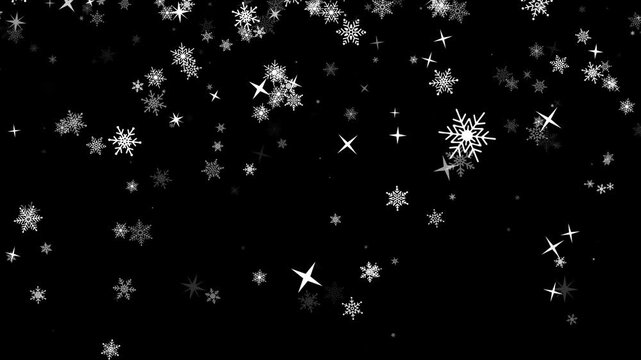 christmas background with snowflakes with alpha channel 