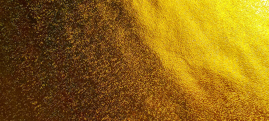 Luxury Gold Foil Paper Texture with Crinkled Metallic Surface and Shimmering Yellow Light Reflection