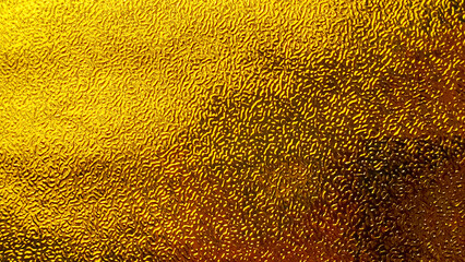 Luxury Gold Foil Paper Texture with Crinkled Metallic Surface and Shimmering Yellow Light Reflection