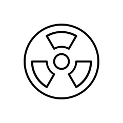 Nuclear Radiation Vector Icon Illustration On Isolated Background.