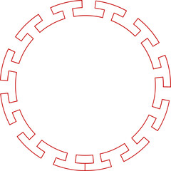 Chinese New Year Circle Frame