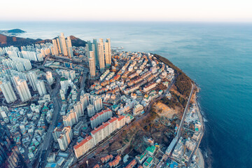 Busan Coastal Cityscape from Above