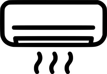 air conditioner isolated icon sign, symbol, vector, art