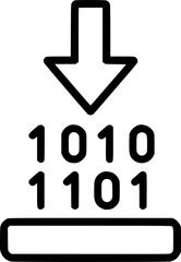 download digital data icons sign, symbol, vector, art