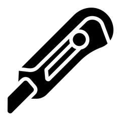 Utility knife Solid icon