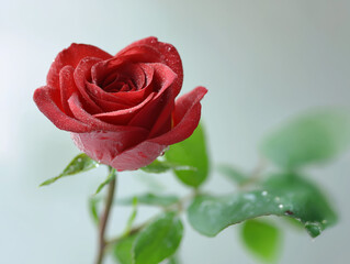 Heart shaped red rose symbolizing love and valentine ai generated
