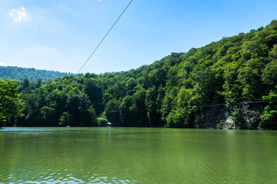 Parz Lake, or Parz Lich, a lake in the hiking area of Dilijan, Armenia