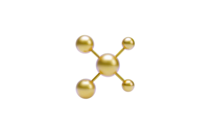Golden Molecule Model