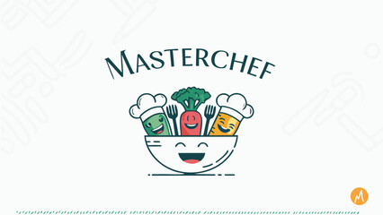 MasterChef logo with smiling bowl of food
