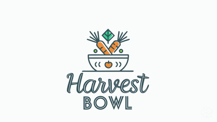 Harvest Bowl logo with bowl and vegetables