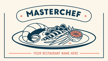 Restaurant Seafood Logo Template