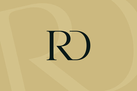 RD or DR letter logo icon design. Classic style luxury initials monogram.
