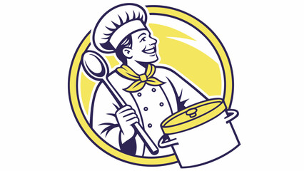 Chef logo with pot and spoon