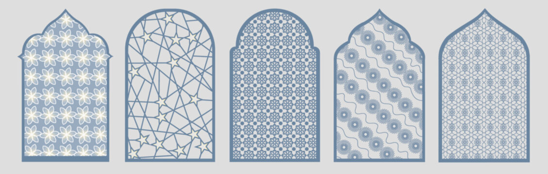 abstract window ornament pattern for designs with religious themes such as ramadan, eid al-fitr, eid al-adha. vector illustration