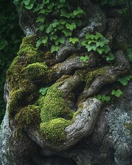 Green Moss on Wood high resolution picture