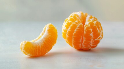 Vibrant and Fresh Tangerine Segments Ready for a Healthy Snack or Vegetarian Meal Delight