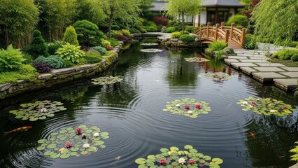 Zen garden pond