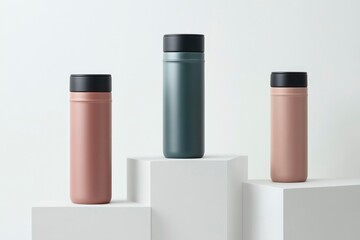Obraz premium Simple vacuum flask vertical design