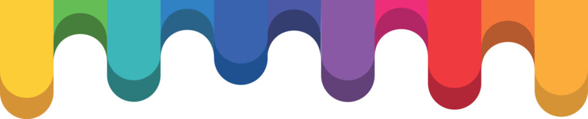 abstract wave background with rainbow in lgbt style