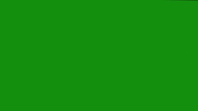 Glowing sparkle particles sweeping across the screen on green background. Ideal chroma key overlay for magical transitions, logo reveals, motion graphics and video editing.