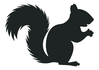 Fototapeta premium Squirrel vector illustration, detailed and cute rodent design, perfect for educational materials, wildlife projects, or creative graphic design.