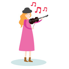 vector of a woman playing the violin © Mishbahul_Muniir 17