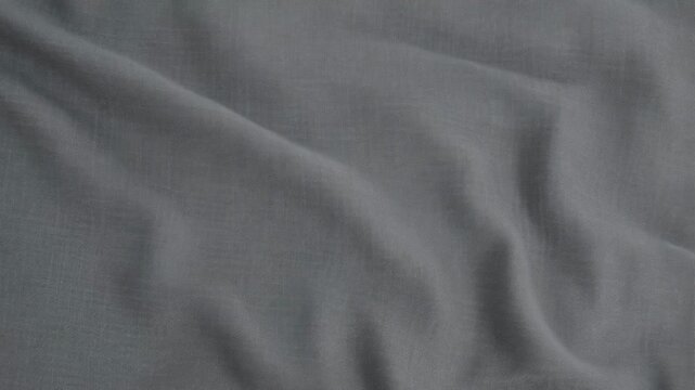Gentle waves of gray fabric in motion creating elegant textures
