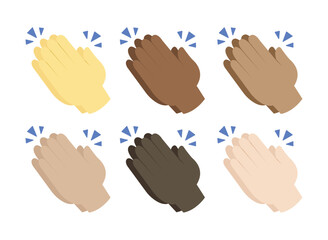 Obraz premium Clapping Hands prayer praying hand emoji symbol sign icon vector illustration isolated flat clap applause 
