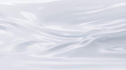 Luxurious white silk waves creating soothing and elegant movements in minimalistic design