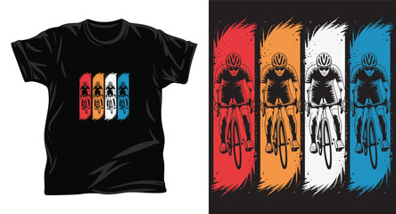 Bicycle graphic vector t shirt design print.