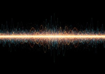 Abstract digital wave field rendering showing mathematical oscillation patterns on a dark background ready for data input or computational modeling, vibration, technology, pattern