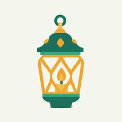 Muslim lantern logo, Ramadan ornament object illustration. Suitable for posters and web icons.