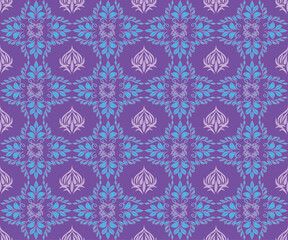 seamless flora pattern with damask pattern 