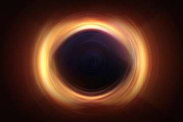 Black hole accretion disk glowing intense orange light swirling vortex high resolution photo © Konika