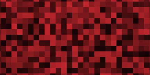 Black and red checkered background. Background in a cage. Vector illustration. Red chess pattern.