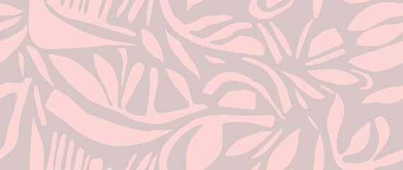 Vector seamless background. Minimalistic abstract floral pattern. Modern print. Perfect for textile design, screensavers, covers, cards, invitations and posters.