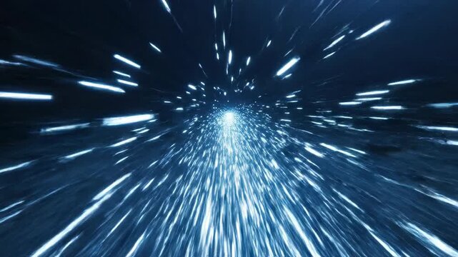 Hyper-velocity stream of glowing blue light lines rapidly traveling along the dark Atlantic ocean floor representing high speed submarine fiber optic data cables futuristic, data speed, high bandwidth