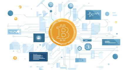 Bitcoin Cryptocurrency Coin Digital Currency Symbol.